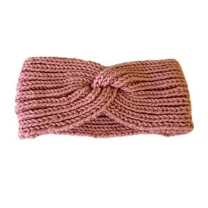 💕 Women’s Cable Twist Headband in Dusty Rose, excellent condition